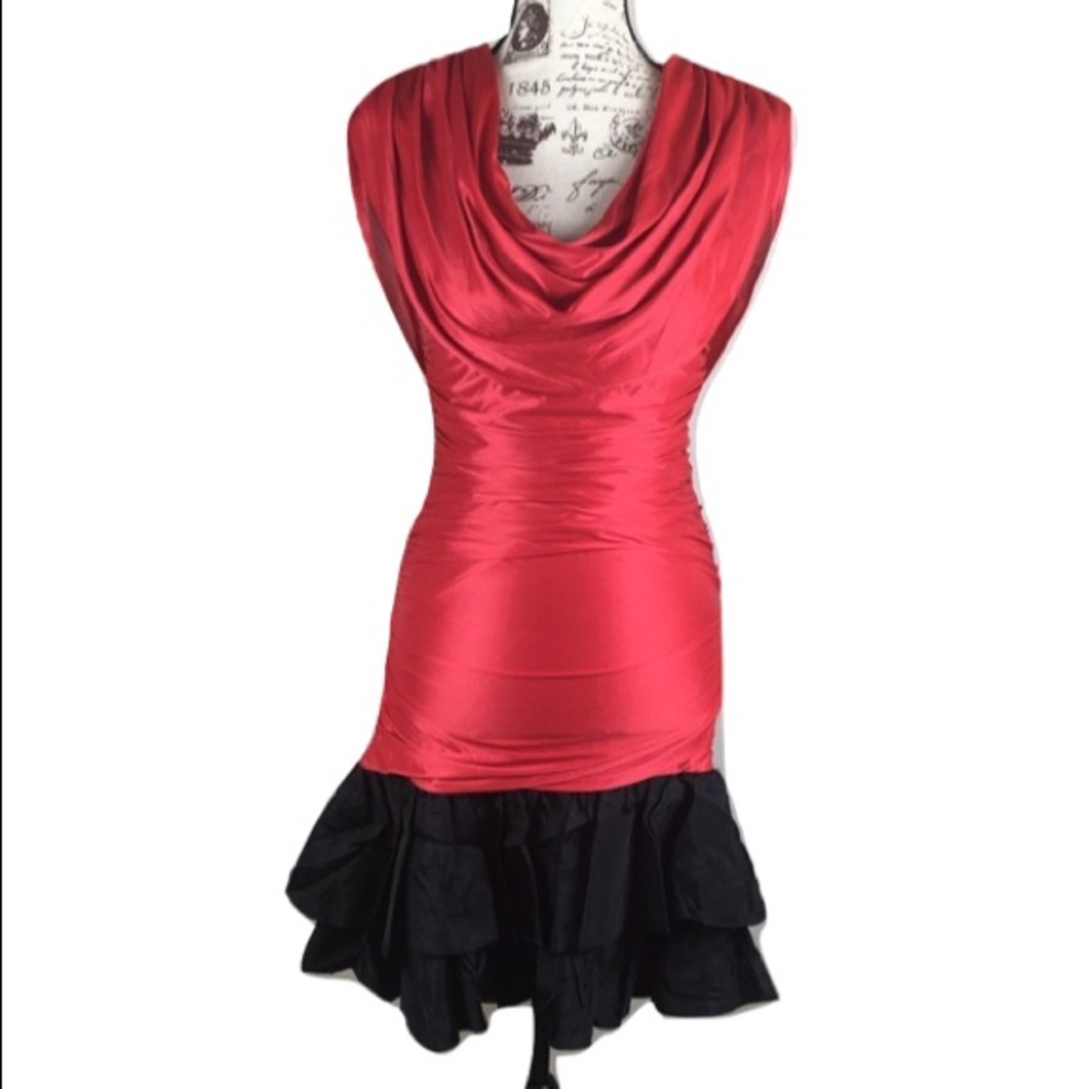Mini cowl neck cocktail party dress small